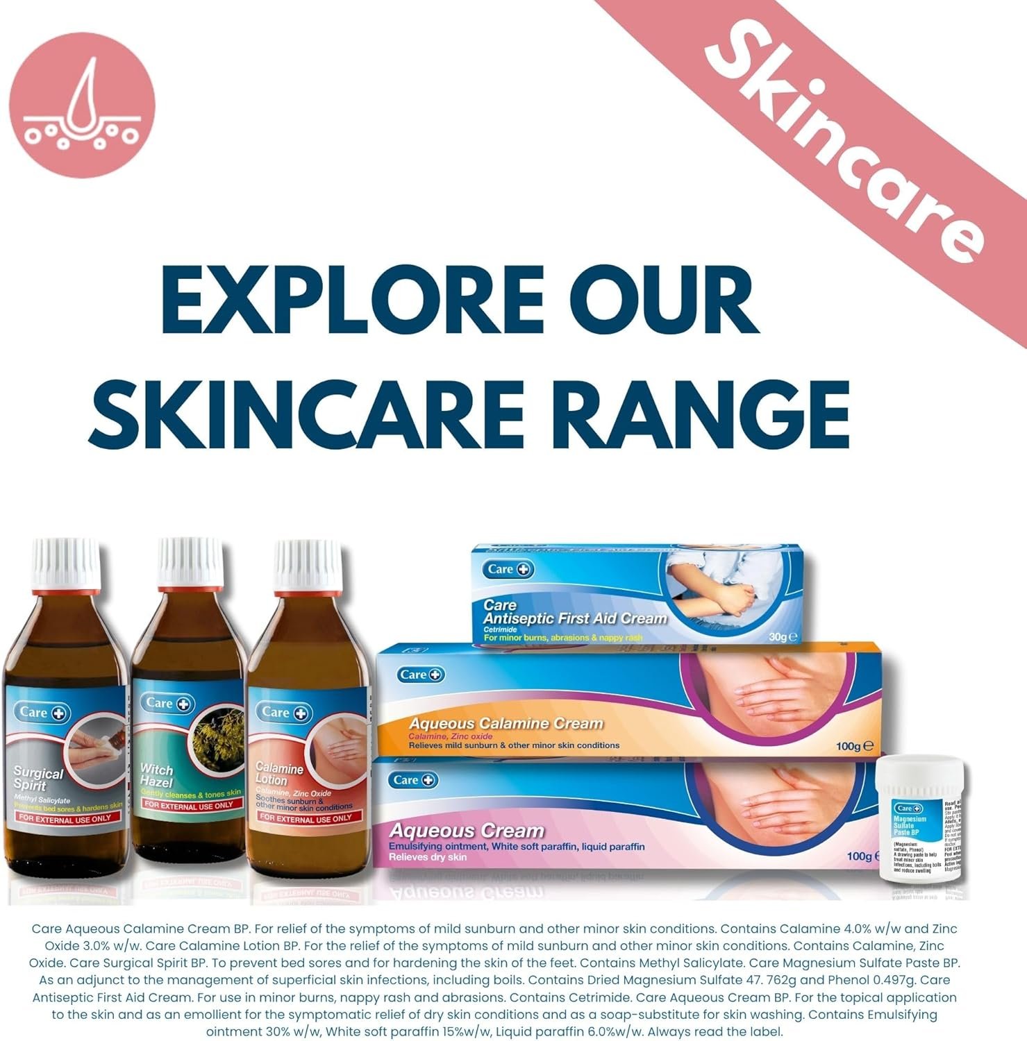 Care Aqueous Cream, Soothes, Softens and Moisturises, Relieves Symptoms of Dry Skin, 30% Emulsifying Ointment, Soap-Substitute for Washing, Non-Greasy, 100g Cream - Image 6