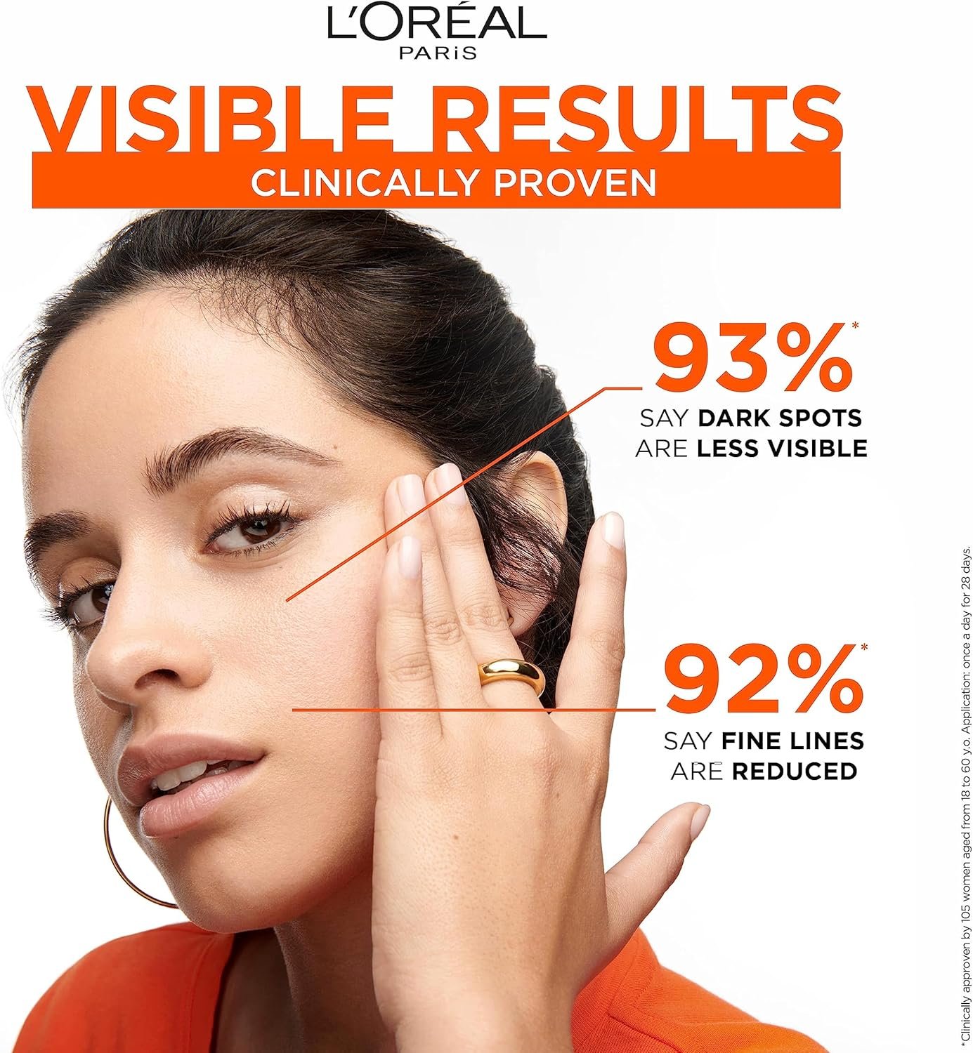 L’Oréal Paris Revitalift Clinical SPF 50+ Invisible UV Fluid, Protect, Prevent and Improve Ageing Signs, Non-Oily Formula for All Skin Tones, Advanced UV Protection and Antioxidant Vitamin C, 50ml - Image 2